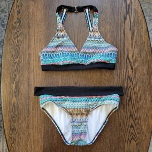 Next Multicolored Two Piece Swimsuit Size women's Small/Medium 34B 34C